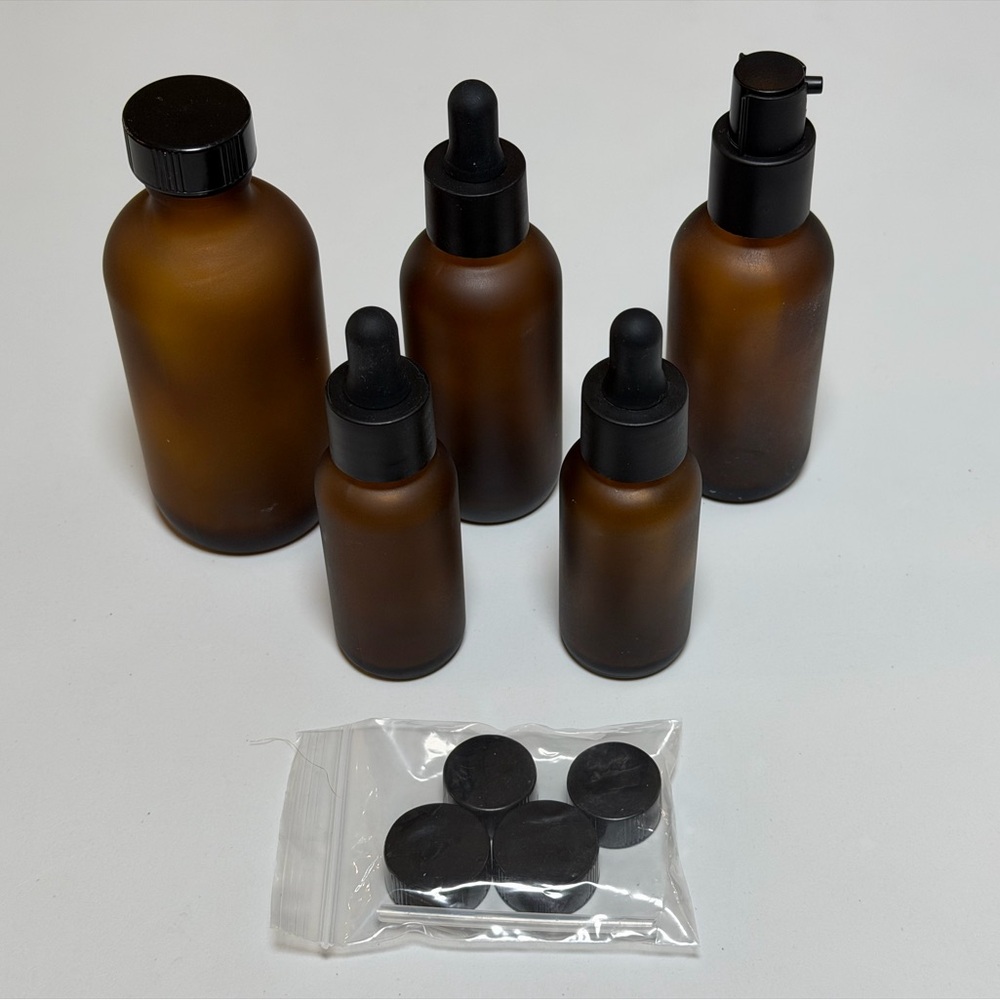 28 Piece Boujee Amber Glass Bottle and Jar Set - Picture 14 of 14
